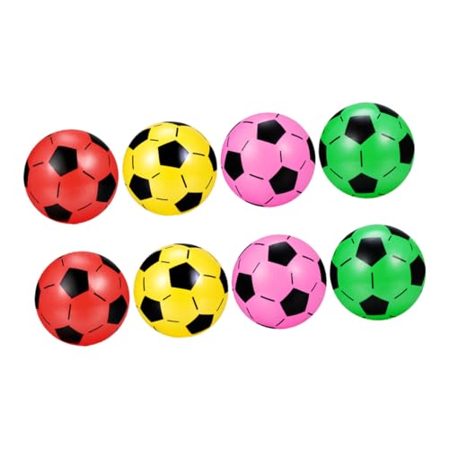 FUNNETOYU 8 Stück Teiliges Fußball Aufblasbar Leichter Kunststoff Bunte Farben Elastisch und Sicher für Drinnen und Draußen Tolles Sportspielzeug für Jungen und Mädchen Zufällige Farbe von FUNNETOYU