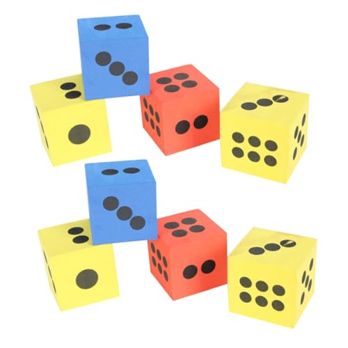 FUNNETOYU 8 Stück Teiliges Große Eva Schaumwürfel Bunte Spielwürfel für Mathe Lernspielzeug Partyspiel Indoor Outdoor Geeignet Zufällige Farbe FUNNETOYU 8 Stück Teiliges Große Eva Schaumwürfel Bunte Spielwürfel für Mathe Lernspielzeug Partyspiel Indoor Outdoor Geeignet Zufällige Farbe von FUNNETOYU