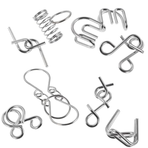 FUNNETOYU 8 Stück Teiliges Metall Gehirntrainer Puzzle für Senioren Langlebiges Bruchsicheres Denkspielzeug zur Stressreduktion und Geistigen Kreative Interaktive Intelligenzspiele für FUNNETOYU 8 Stück Teiliges Metall Gehirntrainer Puzzle für Senioren Langlebiges Bruchsicheres Denkspielzeug zur Stressreduktion und Geistigen Kreative Interaktive Intelligenzspiele für von FUNNETOYU