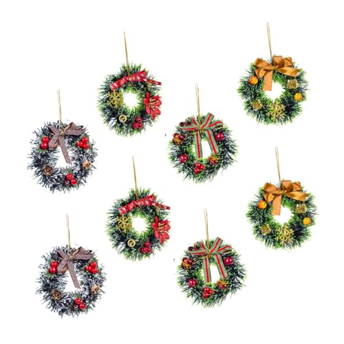 FUNNETOYU 8 Stück Teiliges Mini Weihnachtskranz Set aus Robustem PVC Langlebige Formstabile Spielhaus Dekoration Vielseitig Einsetzbar für Weihnachtsbaum Tür und Tisch Zufälliger Stil FUNNETOYU 8 Stück Teiliges Mini Weihnachtskranz Set aus Robustem PVC Langlebige Formstabile Spielhaus Dekoration Vielseitig Einsetzbar für Weihnachtsbaum Tür und Tisch Zufälliger Stil von FUNNETOYU