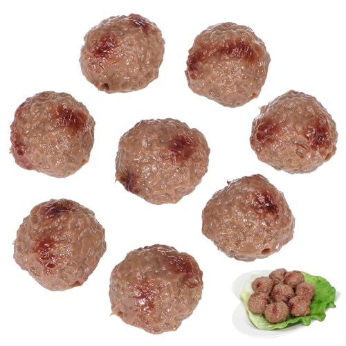 FUNNETOYU 8 Stück Teiliges Realistischer Rindfleischbällchen Modell aus Leichte Langlebige Küchendekoration Küche Zubehör für Grillfans und Ausstellungszwecke FUNNETOYU 8 Stück Teiliges Realistischer Rindfleischbällchen Modell aus Leichte Langlebige Küchendekoration Küche Zubehör für Grillfans und Ausstellungszwecke von FUNNETOYU