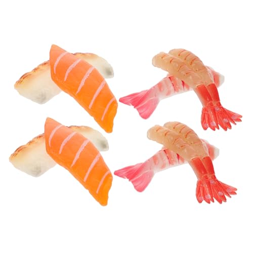 FUNNETOYU 8 Stück Teiliges Realistisches Sashimi Modellset mit Künstlichen und Meeresfrüchte Scheiben Langlebige Simulation für Restaurantdekoration Fotorequisiten Party und Küchendekor von FUNNETOYU