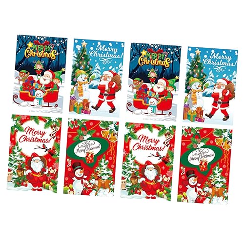 FUNNETOYU 8 Stück Teiliges Weihnachts Weinetiketten aus Papier Selbstklebende Verschleißfeste Flaschenaufkleber für Partydekoration Geeignet für Weihnachtsfeiern Cocktailpartys Bars und von FUNNETOYU