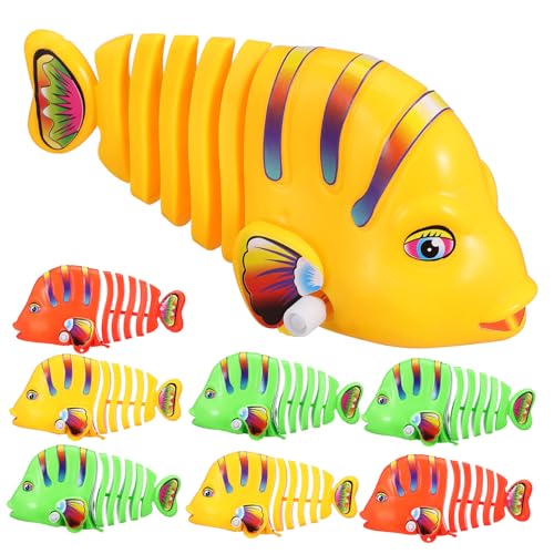 FUNNETOYU 8 Stück Uhrwerk-Rockerfisch Wasserspielzeug Fischmodell Wasserbadspielzeug Cartoon-Fisch- Badewanne Uhrwerk schwingender Cartoon-Fisch Plastik FUNNETOYU 8 Stück Uhrwerk-Rockerfisch Wasserspielzeug Fischmodell Wasserbadspielzeug Cartoon-Fisch- Badewanne Uhrwerk schwingender Cartoon-Fisch Plastik von FUNNETOYU