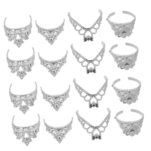 FUNNETOYU 80 Stück Teiliges Miniatur Puppenkrönchen aus Leichtem Kunststoff Zierliche Tiara Haaraccessoires für Puppenhaus zum Verkleiden und Rollenspiele von FUNNETOYU