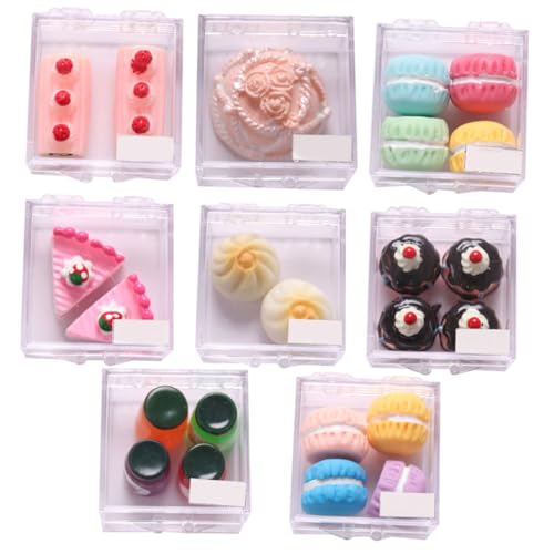 FUNNETOYU 8Sätze Lebensmittelspielzeug Set Teiliges Harz Dessert Modell für Puppenhaus Dekoration Küchenszenen und DIY Zubehör FUNNETOYU 8Sätze Lebensmittelspielzeug Set Teiliges Harz Dessert Modell für Puppenhaus Dekoration Küchenszenen und DIY Zubehör von FUNNETOYU