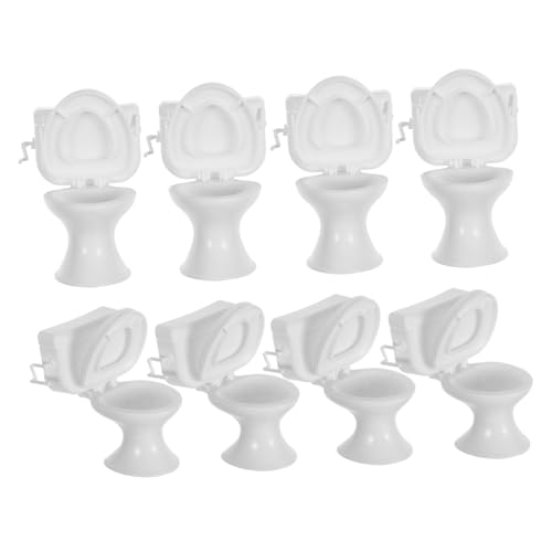 FUNNETOYU 8Stücke Mini Toiletten für Puppenhäuser Teiliges Puppenhauszubehör für Kreative Bastelprojekte Dekorationen für Badezimmer und Toilettenszenen Stabil und Langlebig FUNNETOYU 8Stücke Mini Toiletten für Puppenhäuser Teiliges Puppenhauszubehör für Kreative Bastelprojekte Dekorationen für Badezimmer und Toilettenszenen Stabil und Langlebig von FUNNETOYU