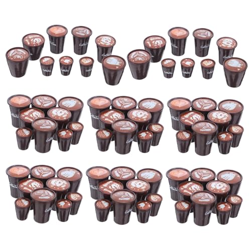 FUNNETOYU 90 Stück Miniatur Kaffeetassen aus Resin mit Latte Art Realistische Puppenhaus Kaffeebecher Langlebig und Detailreich für DIY Basteln Sammler und Dekoration FUNNETOYU 90 Stück Miniatur Kaffeetassen aus Resin mit Latte Art Realistische Puppenhaus Kaffeebecher Langlebig und Detailreich für DIY Basteln Sammler und Dekoration von FUNNETOYU
