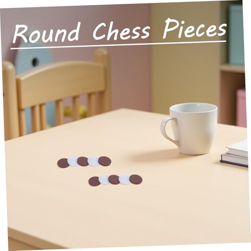 FUNNETOYU 96 Stück Teiliges Ersatzspielsteine Runde Zweifarbige Schach und Damespielsteine aus Robustem HIPS Passend für Schach Dame für Camping und Familienspiele von FUNNETOYU