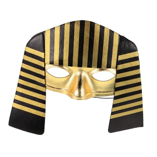 FUNNETOYU Ägyptische Maske Halloween Cosplay Kostüm Requisit Leichtes Material Wiederverwendbar Fasching Party Zubehör von FUNNETOYU