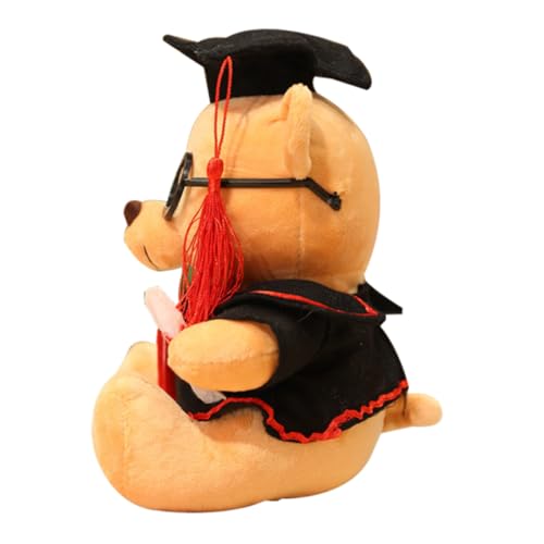 FUNNETOYU Abschluss Dr. Bär Stofftier Bär Zum Abschluss Entzückendes Bärenspielzeug Abschluss Bär Graduierung Plüsch Bärenpuppe Plüschbär Abschluss Plüschbär Pp Baumwolle von FUNNETOYU