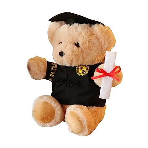 FUNNETOYU Abschlussgeschenk Bärenspielzeug Abschlussbär- Abschlussfeier-puppengeschenk Dekorativer Bär Abschluss Bär Cartoon-bär Plüschpuppe Bär Plüschstoffe Khaki von FUNNETOYU