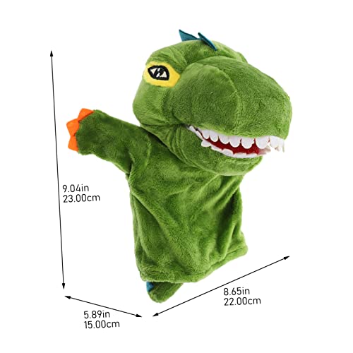 FUNNETOYU Adorable Dinosaur Hand Puppet Plüschspielzeug für Pädagogisches Handspielzeug Kreativität und Kommunikation Weiches Eltern Junge Mädchen Interaktionsspielzeug von FUNNETOYU