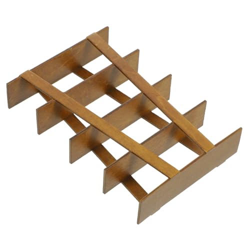 FUNNETOYU Adorable Mini Holzmöbel Modell Handgefertigtes Miniatur Regal Schrank Stauraum Verschleißfestes Puppenhaus Zubehör Dekoration für Mini Haus Diorama von FUNNETOYU