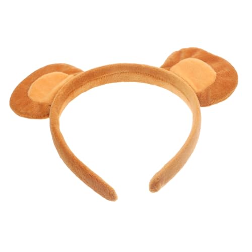 FUNNETOYU Affenohren Stirnband Kopfbedeckung Kostüm Ornament Affenmaske Makeup Stirnbänder Affenkostüm Tierohren Haarband Cosplay Stirnbänder Cosplay Requisite Affen Plüsch Kunststoff von FUNNETOYU