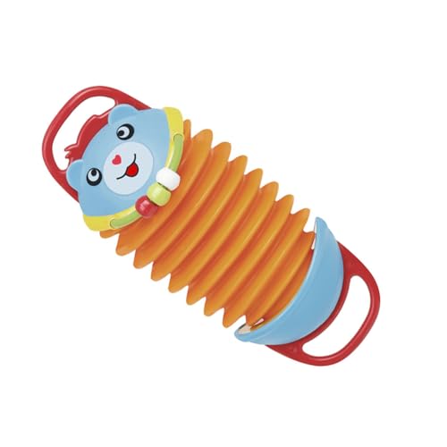 FUNNETOYU Akkordeon Musikinstrument Handliches Pädagogisches Instrument in Orange Blau Fördert Musikalisches Talent Geduld Visuelle und Intellektuelle Entwicklung für Kleinkinder und von FUNNETOYU