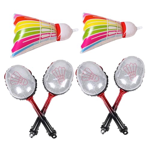 FUNNETOYU Aufblasbares Badminton Ballon Set Leichtes Tragbares Partydekorationsset mit Großen Bunten Aluminiumfolienballons für Geburtstagsfeiern und Badminton Mottopartys FUNNETOYU Aufblasbares Badminton Ballon Set Leichtes Tragbares Partydekorationsset mit Großen Bunten Aluminiumfolienballons für Geburtstagsfeiern und Badminton Mottopartys von FUNNETOYU