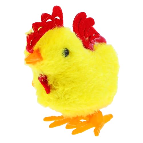 FUNNETOYU Aufziehspielzeug Huhn Plüsch Springendes Wind Up Hühnchen Kreatives für Robustes Gelbes Hühnchen für Ostern und Partyspaß FUNNETOYU Aufziehspielzeug Huhn Plüsch Springendes Wind Up Hühnchen Kreatives für Robustes Gelbes Hühnchen für Ostern und Partyspaß von FUNNETOYU