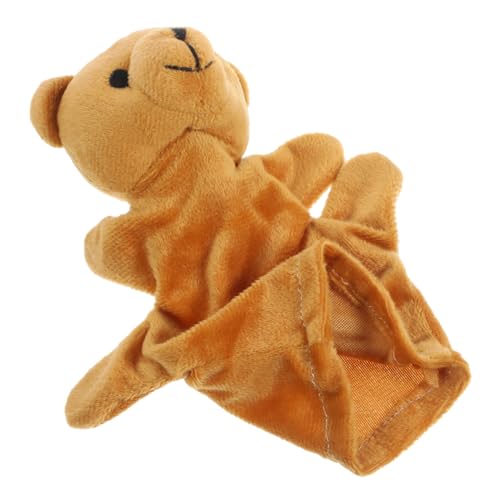FUNNETOYU Bär Handpuppe Handpuppen für Plüschtiere Handpuppe für Tierpuppe Kinderpuppen tierische Handpuppe Kinderspielzeug Kleinkindspielzeug PP Baumwolle Hellbraun von FUNNETOYU