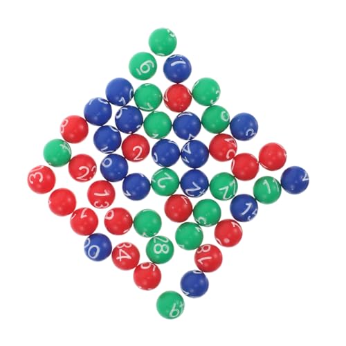 FUNNETOYU Bunte Ersatzbälle aus Kunststoff Nummerierte Tombola Kugeln Kompatibel mit Lotteriemaschinen Einfache Handhabung für Raffle Karneval und Partydeko von FUNNETOYU