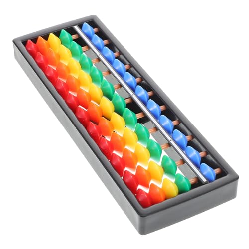 FUNNETOYU Bunter Kunststoff Abacus mit Perlen Reihiges Lernwerkzeug für Schüler Mentalen Arithmetik Tragbar und Vielseitig Einsetzbar für Unterricht von FUNNETOYU