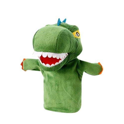FUNNETOYU Cartoon Dinosaurier Handpuppe Kuscheltier Für Junge Mädchen Interaktives Spielzeug Für Rollenspiele Für Partys Und Frühkindliche Bildung von FUNNETOYU