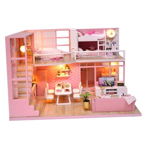 FUNNETOYU DIY Miniaturhaus Bausatz aus Holz Kleines Kreatives für Erwachsene Leicht Zusammenbaubar Dekoratives Mini Apartment für Familien und Freundesspaß FUNNETOYU DIY Miniaturhaus Bausatz aus Holz Kleines Kreatives für Erwachsene Leicht Zusammenbaubar Dekoratives Mini Apartment für Familien und Freundesspaß von FUNNETOYU