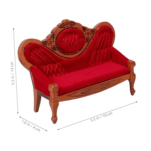 FUNNETOYU DIY Puppenhaus Möbelmodell Realistische Mini Couch in Braun Dekoratives Wohnzimmer Accessoire Perfektes und Foto Requisite FUNNETOYU DIY Puppenhaus Möbelmodell Realistische Mini Couch in Braun Dekoratives Wohnzimmer Accessoire Perfektes und Foto Requisite von FUNNETOYU