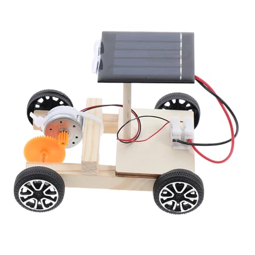 FUNNETOYU DIY Solarauto Bausatz Mini Holzmodell Solarbetriebenes Fahrzeug Lernspielzeug Kreativitätsfördernd Geduldstraining Tragbar Umweltfreundlich von FUNNETOYU