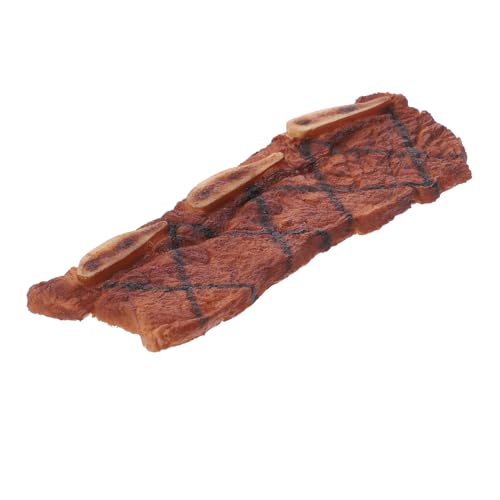 FUNNETOYU Denim-Knochenmodell Rindfleisch künstliches Lebensmittelmodell künstliches Steak-Modell dekoratives Kunstfleisch Simulationsfleisch realistische Lebensmittelrequisiten PVC von FUNNETOYU
