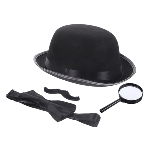 FUNNETOYU Detektiv Kostüm mit Verstellbarem Hut Schnurrbart Lupe und Fliege für Cosplay Halloween Party Zubehör Robust Langlebig Kreativitätsfördernd FUNNETOYU Detektiv Kostüm mit Verstellbarem Hut Schnurrbart Lupe und Fliege für Cosplay Halloween Party Zubehör Robust Langlebig Kreativitätsfördernd von FUNNETOYU
