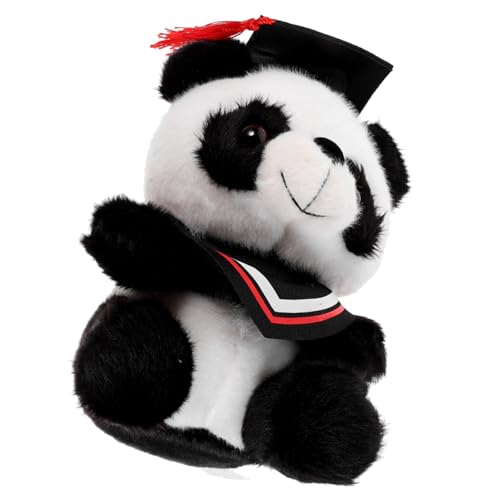 FUNNETOYU Doktor Panda Puppe Zum Schulabschluss Ausgestopfter Süßer Panda Ausgestopfter Schulabschlussbär Zum Schulabschluss Plüschpanda Schulabschlusspanda Zum von FUNNETOYU