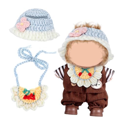 FUNNETOYU Dollhouse Zubehör Set Bandana Babylätzchen Häkelmütze für Puppen Weiches Langlebiges Outfit für Puppenstyling und Puppenhaus Dekoration FUNNETOYU Dollhouse Zubehör Set Bandana Babylätzchen Häkelmütze für Puppen Weiches Langlebiges Outfit für Puppenstyling und Puppenhaus Dekoration von FUNNETOYU