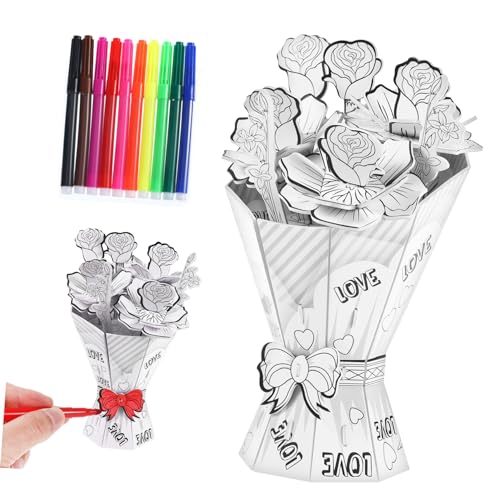 FUNNETOYU Doodle Roses Puzzle zum Bauen von Blumen Denksportaufgaben kleine Rätsel für Erwachsene Blumengarten-Bauspielzeug Blumenbauspielzeug Puzzlespiele für Erwachsene Papier FUNNETOYU Doodle Roses Puzzle zum Bauen von Blumen Denksportaufgaben kleine Rätsel für Erwachsene Blumengarten-Bauspielzeug Blumenbauspielzeug Puzzlespiele für Erwachsene Papier von FUNNETOYU