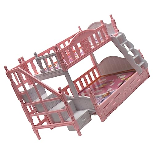 FUNNETOYU Doppelstockbett für Puppenhaus Holzbetten für Puppenstubenmöbel Langlebiges Kunststoffmaterial für Kreatives DIY und Realistische FUNNETOYU Doppelstockbett für Puppenhaus Holzbetten für Puppenstubenmöbel Langlebiges Kunststoffmaterial für Kreatives DIY und Realistische von FUNNETOYU