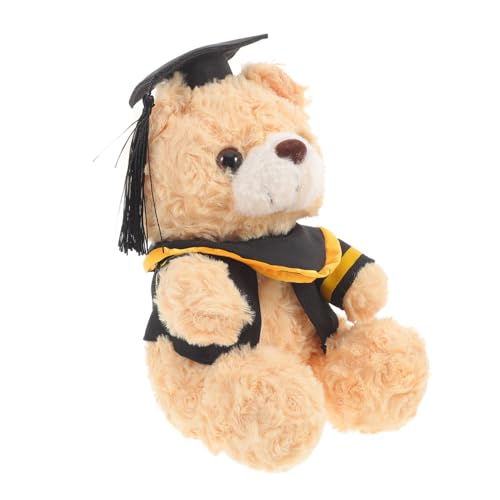 FUNNETOYU Dr. Bärenpuppe Bärenparty tragen Valentinstag Bär plüschbär Dekoration für Autositz Absolventengeschenk Plüschgeschenk Party-Abschlussbär kleine Bärenpuppe Light Brown von FUNNETOYU