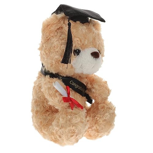 FUNNETOYU Dr. Bärenpuppe für kinderspielzeug Plush Toy abschlussgeschenk Soft Toy Abschluss trägt Kuscheltier Bär Plüsch abschluss ausgestopfter bär PP Baumwolle von FUNNETOYU
