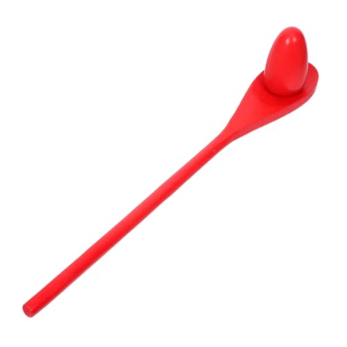 FUNNETOYU Eierspiel Holzlöffel und Ball Staffellauf für Outdoor Sensory Integration Trainingsgerät Leichtes Balancespiel für Familie Picknick Geburtstag Party Zufällige Zufällige Farbe von FUNNETOYU
