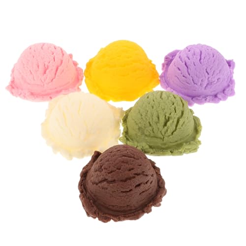 FUNNETOYU Eiskugel Modell Eiscreme Eiscreme Badespielzeug Eiskugeln Requisitenspielzeug Küche Eisportionierer Gourmet Eiscreme Display Requisiten Gefälschte Lebensmittel von FUNNETOYU