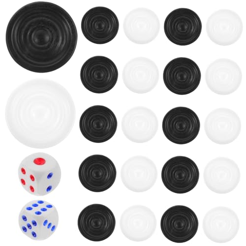 FUNNETOYU Ersatzspielsteine Kunststoff Rund Robust Kompatibel für Brettspiele Wie Dame und Strategiespiele Langlebige Spielsteine mit Glatter Oberfläche von FUNNETOYU