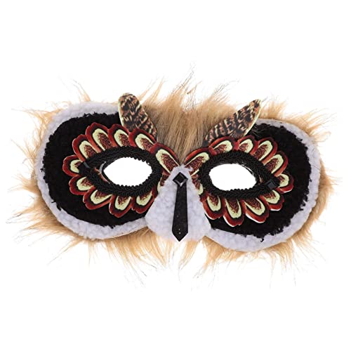 FUNNETOYU Eulenmaske Cartoon Tiermotiv Dekorative Maske für Kostüm Party Halloween Fasching Karneval Wiederverwendbar und Realistisch Gestaltete Maskerade für Mädchen Jungen von FUNNETOYU