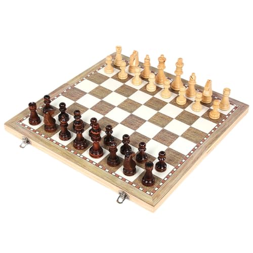FUNNETOYU Faltbares Schachspiel Multifunktional West Chess Leicht Tragbar für Anfänger Familie und Reisen von FUNNETOYU
