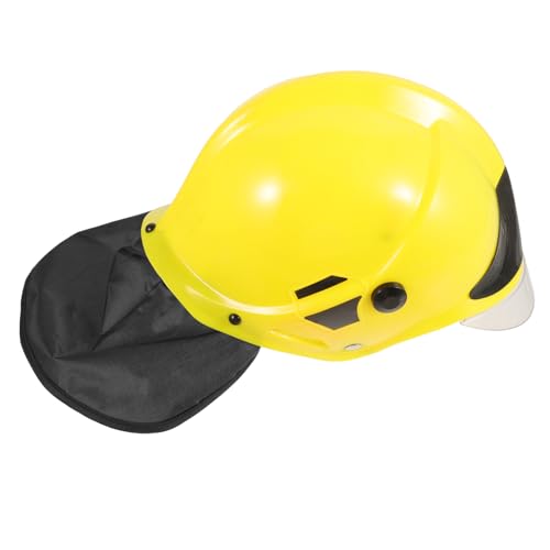FUNNETOYU Feuerwehrmann Hut aus Gelber Feuerwehrhelm für Kostümpartys Halloween und Rollenspiele Zubehör für Feuerwehr Themenveranstaltungen von FUNNETOYU