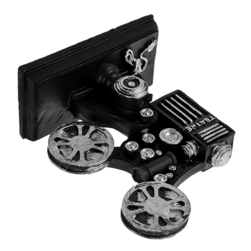 FUNNETOYU Filmmaschine Statue Wohnzimmer Dekoration Requisiten für klein Figur Antiquität realistisch Mini-Filmprojektor Vintage Wohnkultur Filmskulptur Theaterraumdekoration Harz Black FUNNETOYU Filmmaschine Statue Wohnzimmer Dekoration Requisiten für klein Figur Antiquität realistisch Mini-Filmprojektor Vintage Wohnkultur Filmskulptur Theaterraumdekoration Harz Black von FUNNETOYU