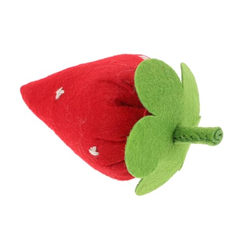 FUNNETOYU Filzspielzeug Gefälschtes Essen Erdbeeren- Realistische Falsche Früchte Essen Plüsch Süße Erdbeersachen Erdbeer-Dekorationen Erdbeer Zeug Erdbeere Wohnkultur Gefühlt Rot von FUNNETOYU