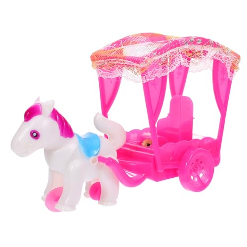 FUNNETOYU Friction Betriebenes Mini Pferdekutschen Pull Back Auto für Kleinkinder Sicherer Bunte Cartoon Optik für Geburtstag Weihnachten von FUNNETOYU