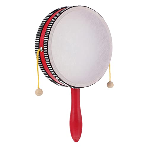 FUNNETOYU Fröhliche Handtrommel für Rassel Musikinstrument Frühe Bildung Pädagogisch Rot FUNNETOYU Fröhliche Handtrommel für Rassel Musikinstrument Frühe Bildung Pädagogisch Rot von FUNNETOYU
