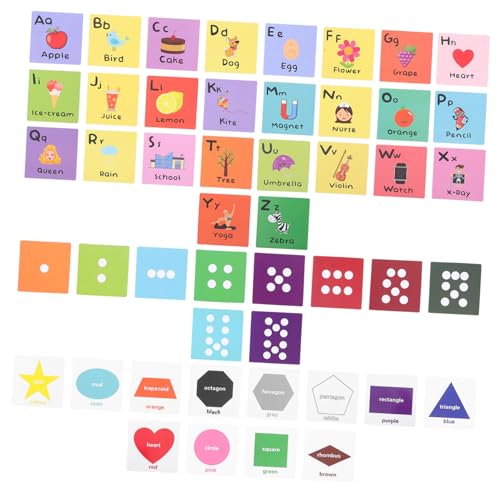FUNNETOYU Früherziehungs Lernkarten mit Alphabet Formen und Farben Doppelseitige Buchstabenkarten für Vorschulkinder Spielerisches Englisch Lernen Kognitive und Eltern Junge Mädchen von FUNNETOYU