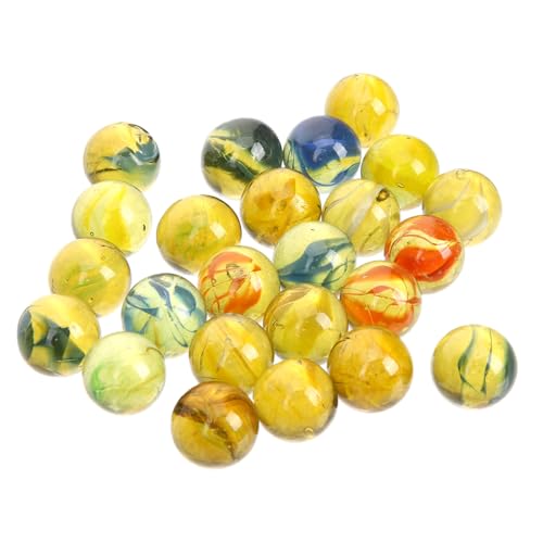 FUNNETOYU Glasmurmeln Bunte Klassische Rolling Beads Spiel Zubehör Kinderfreundliche Kugeln zur Feinmotorik für Murmelspiele und Kugelbahnen von FUNNETOYU