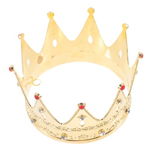 FUNNETOYU Goldene Cosplay Krone Haarschmuck für Mädchen Leichte Dekorative Geburtstagskrone Modisches Partyaccessoire für Prinzessinnen Geeignet für Kostüm Festtagsanlässe von FUNNETOYU